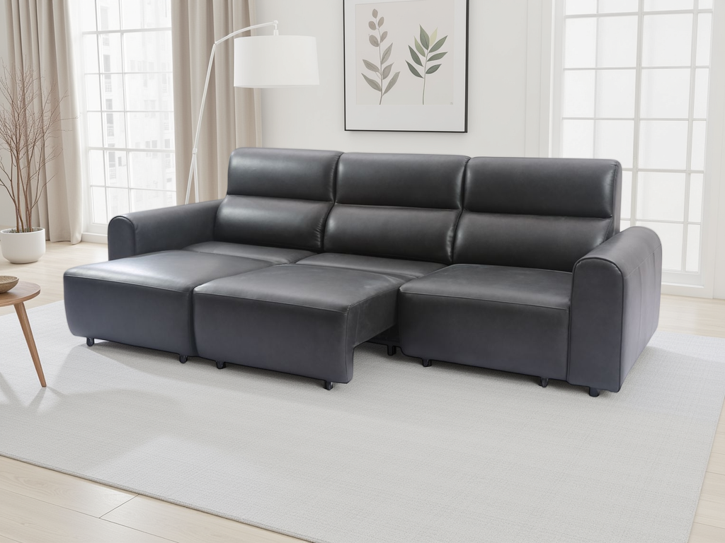 Conway Electric Sofa Brown 3 Seater