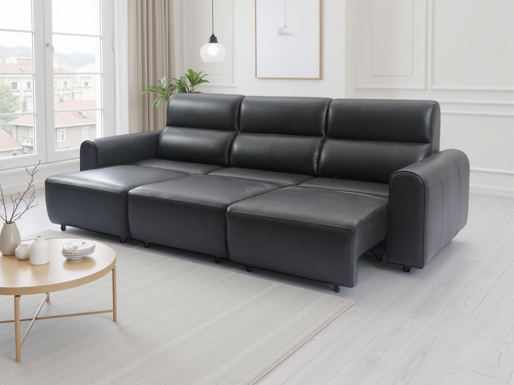 Conway Electric Sofa Brown 3 Seater