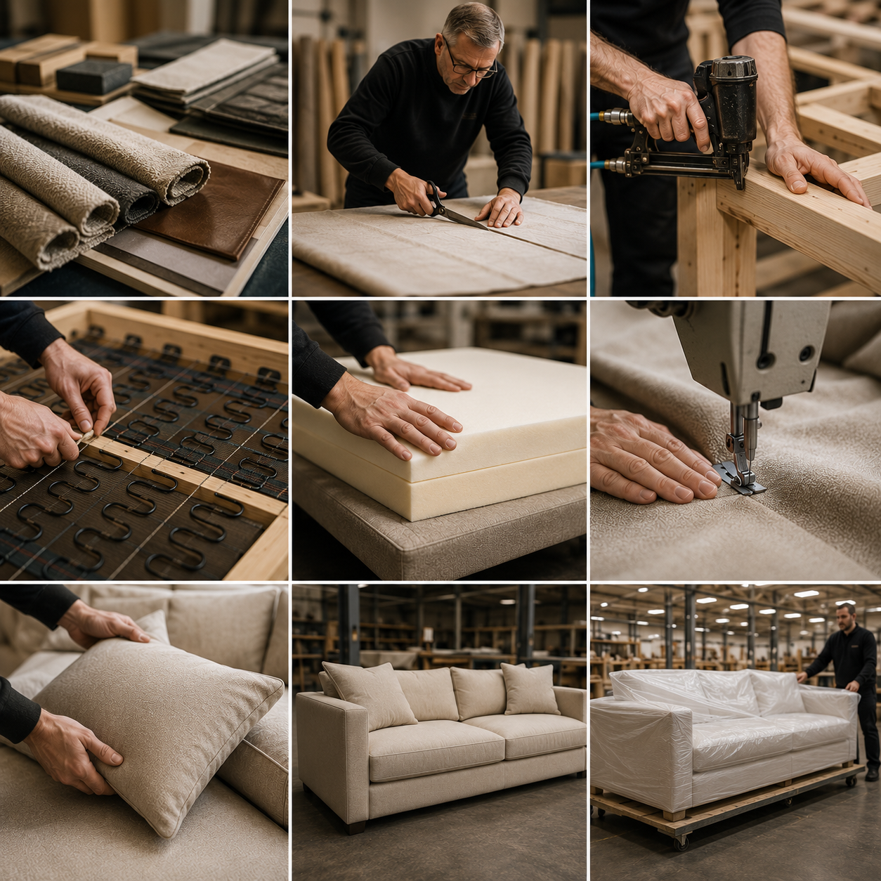 Premium quality sofa craftsmanship - hardwood frame and upholstery detail, Premium Sofa UK