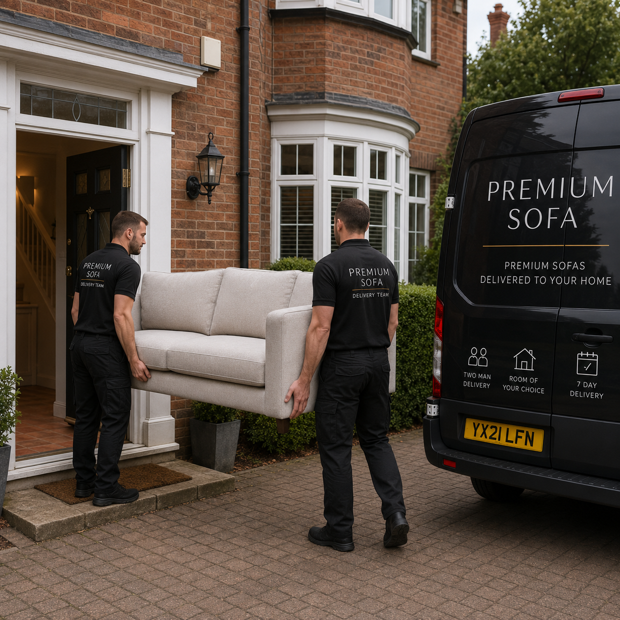 Two-person sofa delivery service across the UK mainland - Premium Sofa UK
