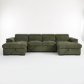 Alaya Sofabed Green U Shape Corner