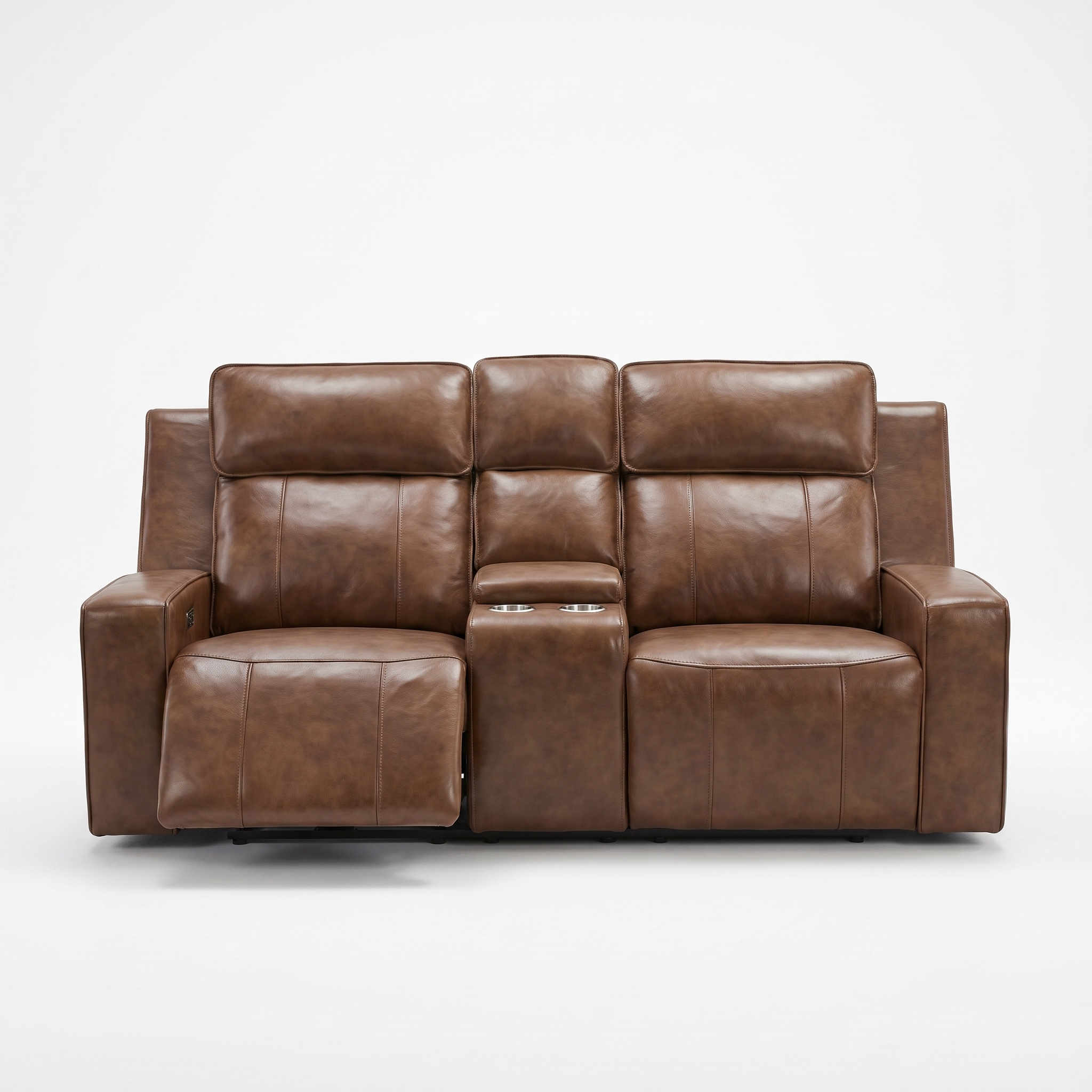 Barcelona Electric Recliner Sofa Brown 2 Seater