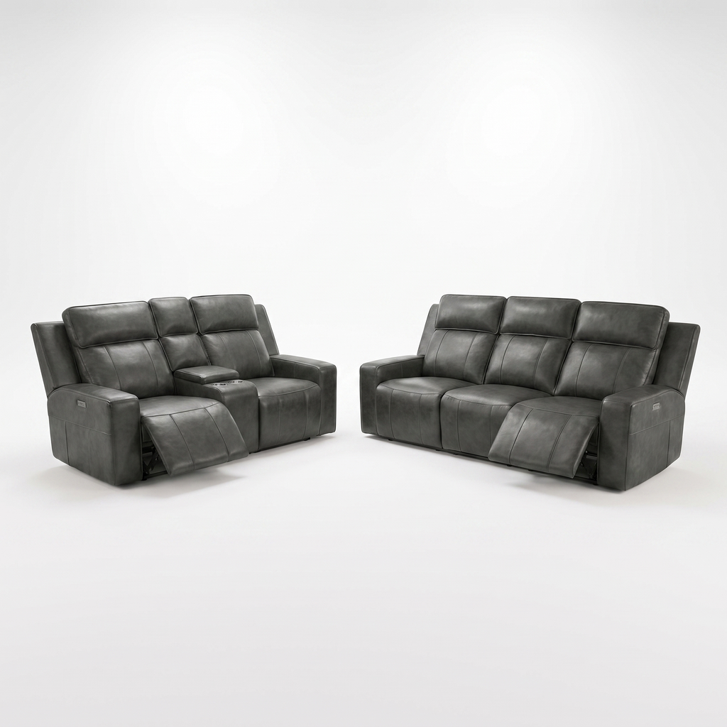 Barcelona Electric Recliner Sofa Grey 3+2 Set