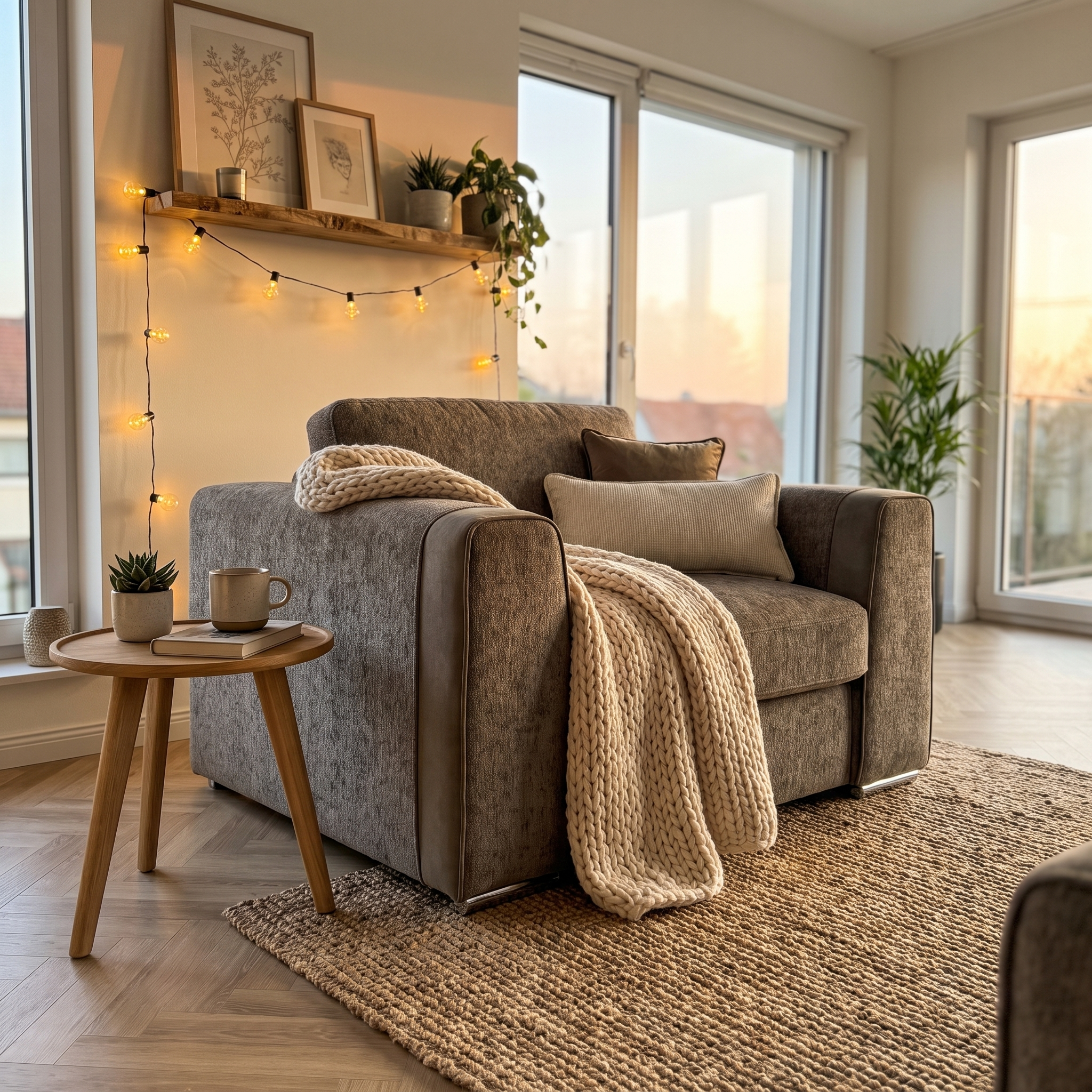 Naples Sofa Mocha Armchair