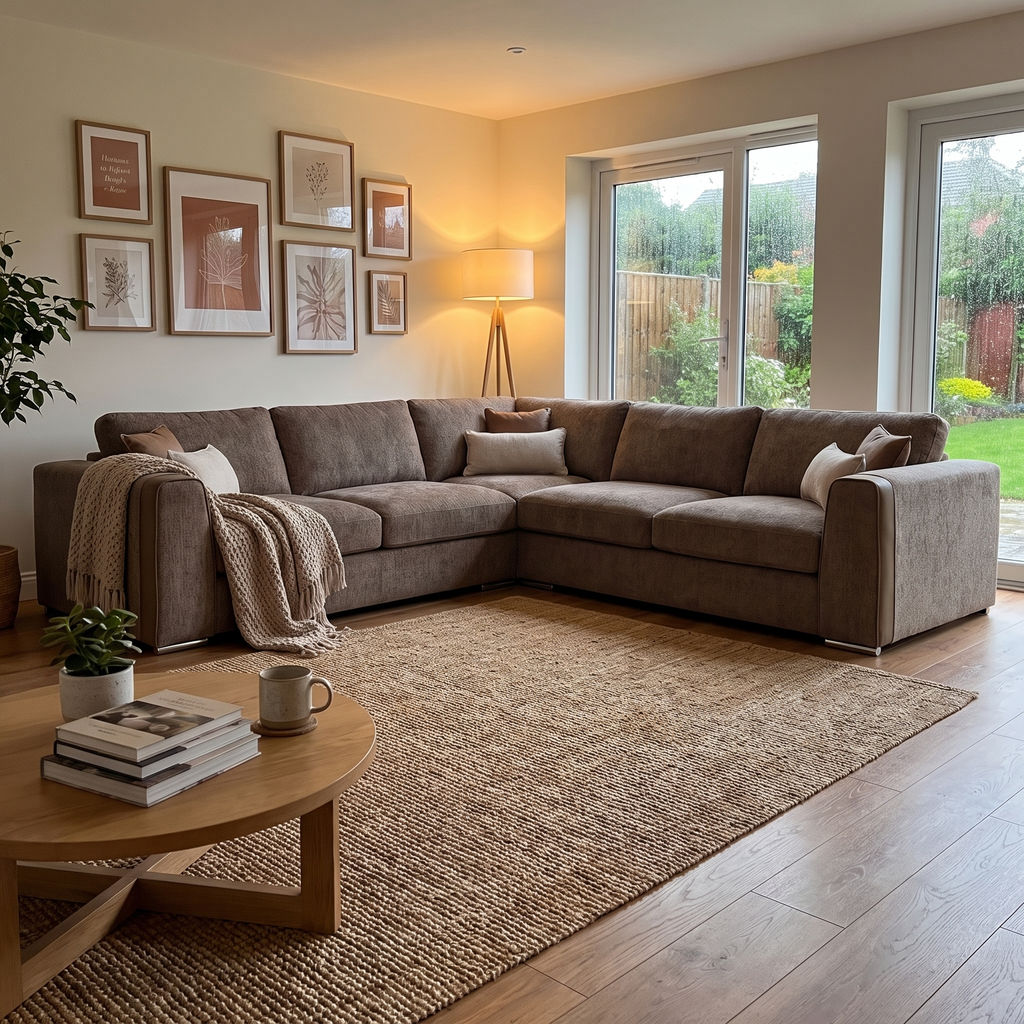 Naples Sofa Mocha Large Corner