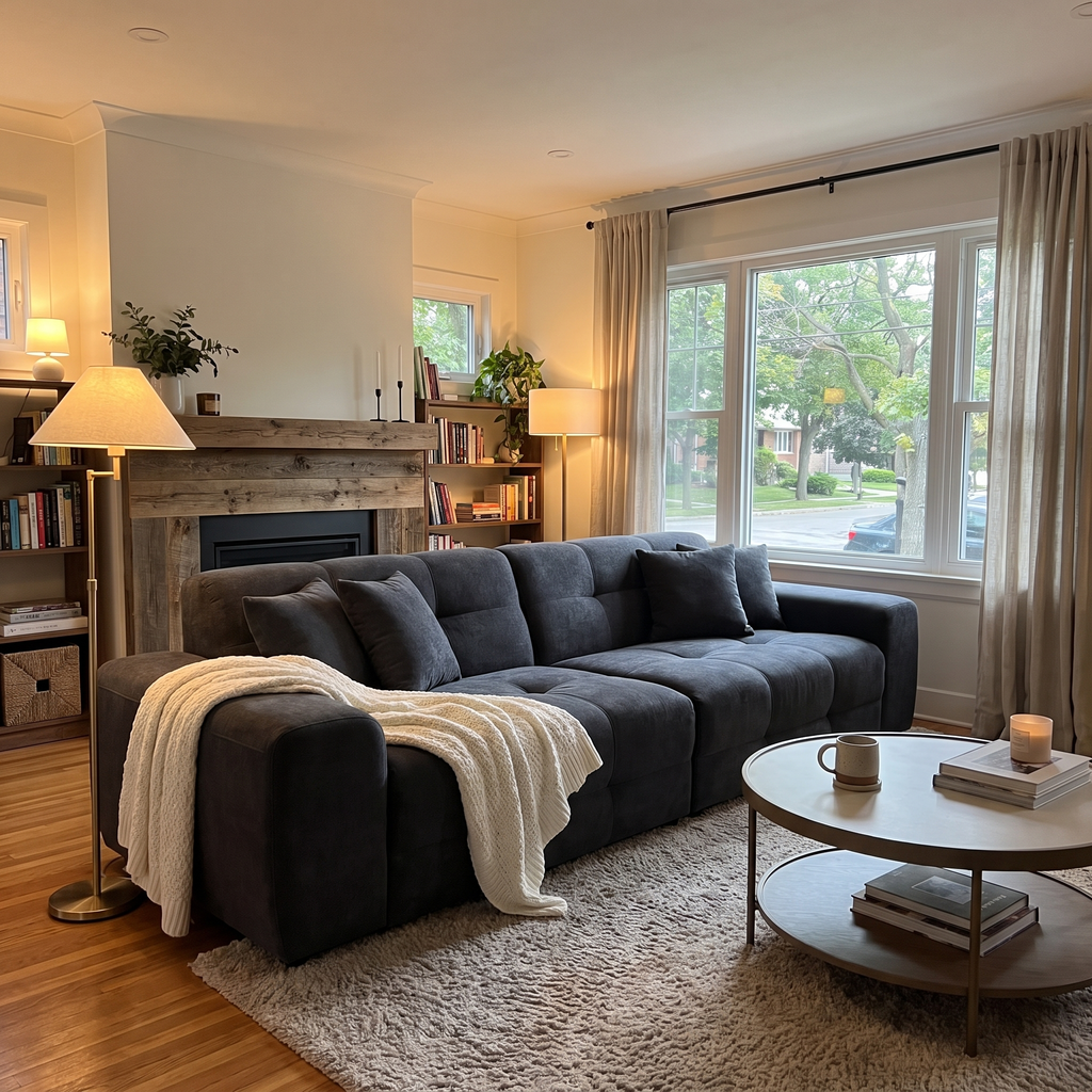 Jacob Sofa Black 4 Seater