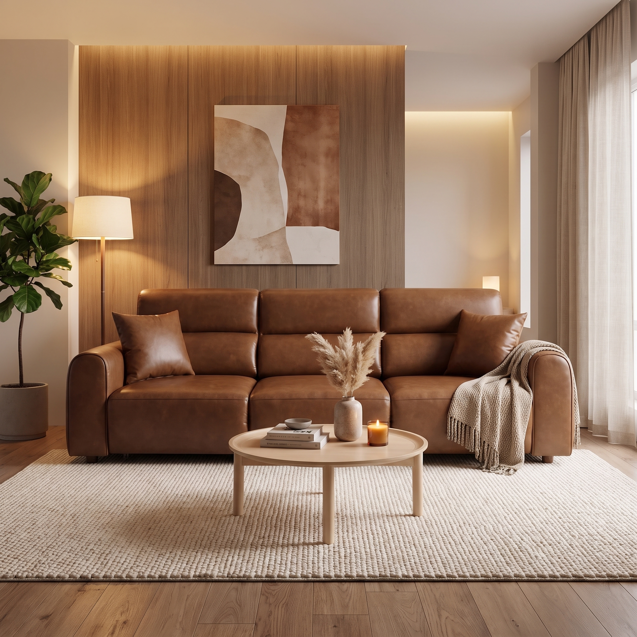 Conway Electric Sofa Brown 3 Seater