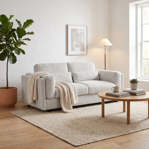 Bari Sofa Beige 3 Seater