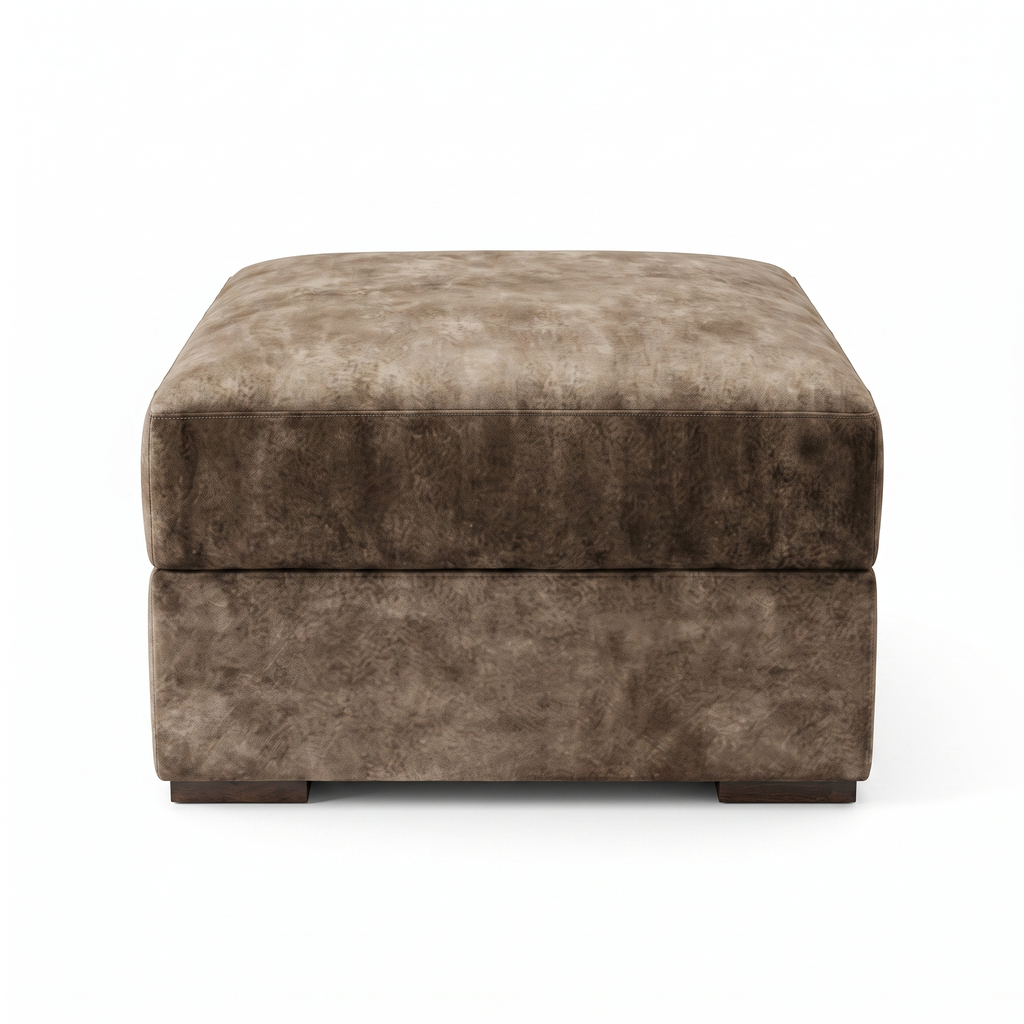 Serena Sofa Brown/Black Footstool