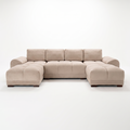 Azzuro Sofa U Shape Corner - Mocha