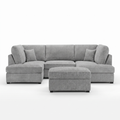 Carnaby Sofa Boucle U Shape Corner - Grey
