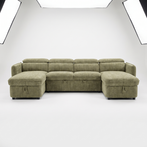 Capri Sofabed U Shape Corner - Green
