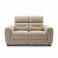 Tokyo Electric Recliner 2 Seater in Beige boucle fabric