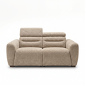 Tokyo Electric Recliner 3 Seater in Beige boucle fabric