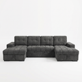 Palermo Sofabed U Shape Corner in Grey