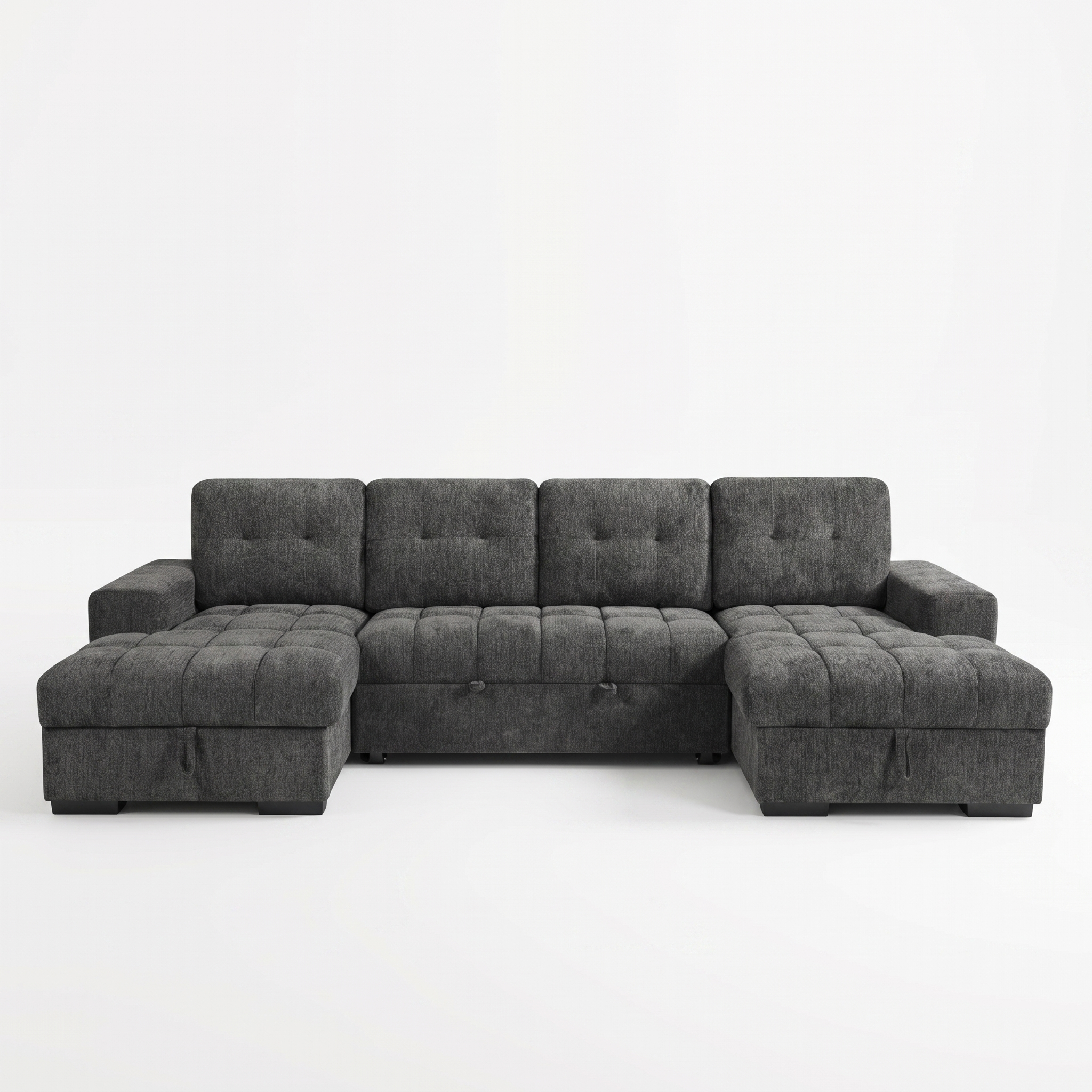 Palermo Sofabed U Shape Corner in Grey