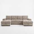 Palermo Sofabed U Shape Corner in Beige