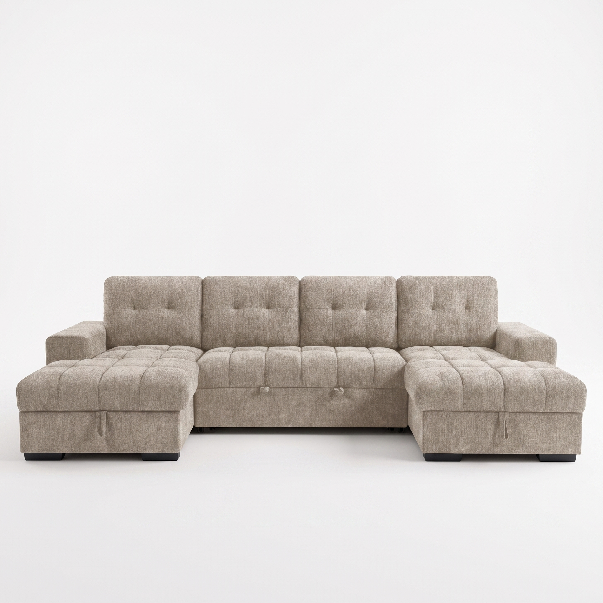 Palermo Sofabed U Shape Corner in Beige