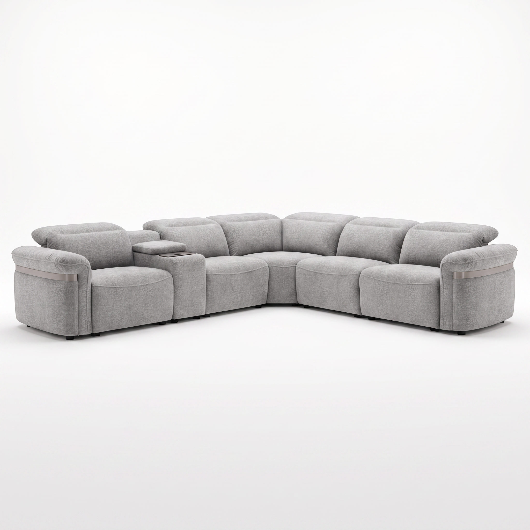 Bicester Electric Recliner Sofa Large Corner in Grey