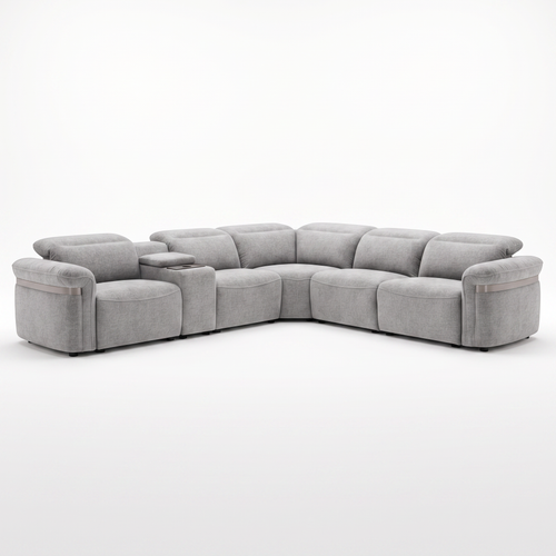 Bicester Electric Recliner Sofa Large Corner in Grey