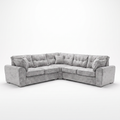 Maxwell Large Corner Sofa in Grey velvet