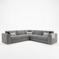 Naples Large Corner Sofa - Grey