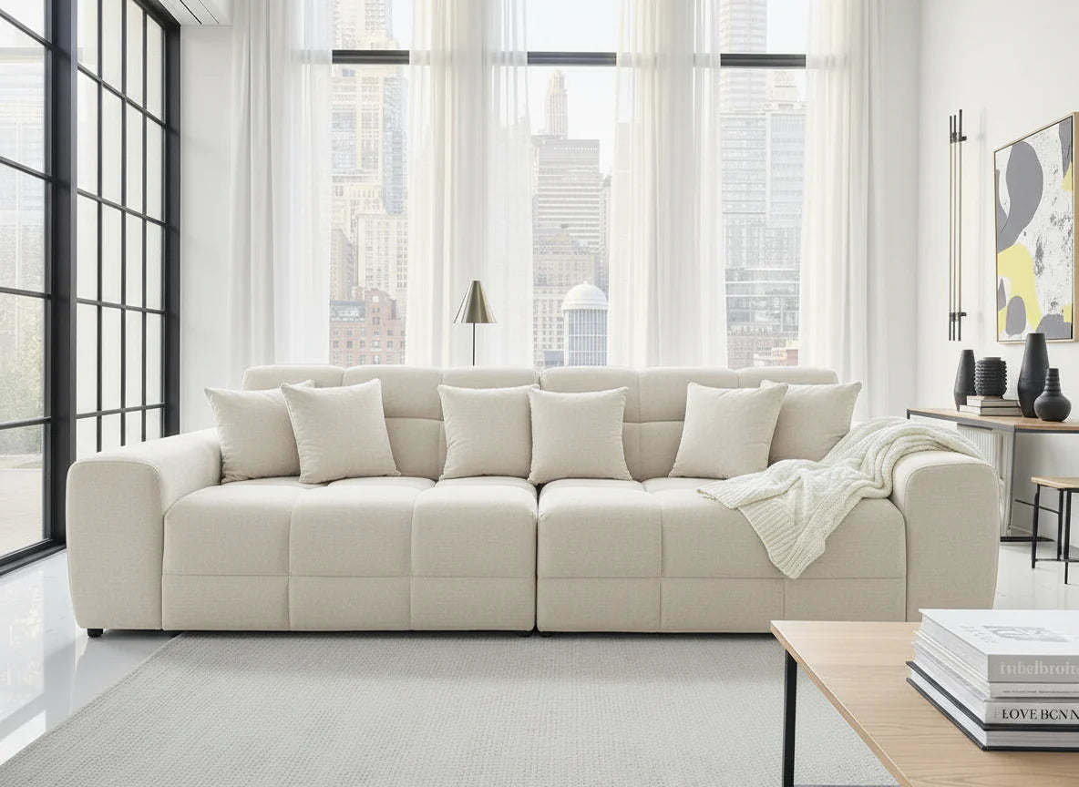 Jacob Sofa Black 4 Seater